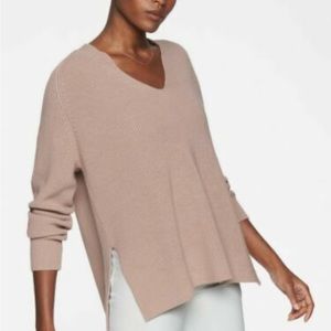 Athleta Switchback side slit sweater